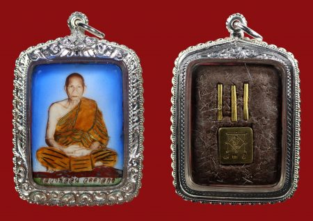 Three Gold Takrut Locket Luang Phor Unn Wat Tankong BE2544